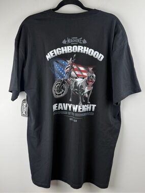 Loser Machine Men's Black Motorcycle Flag 100% Cotton T-Shirt Size XL NWT
